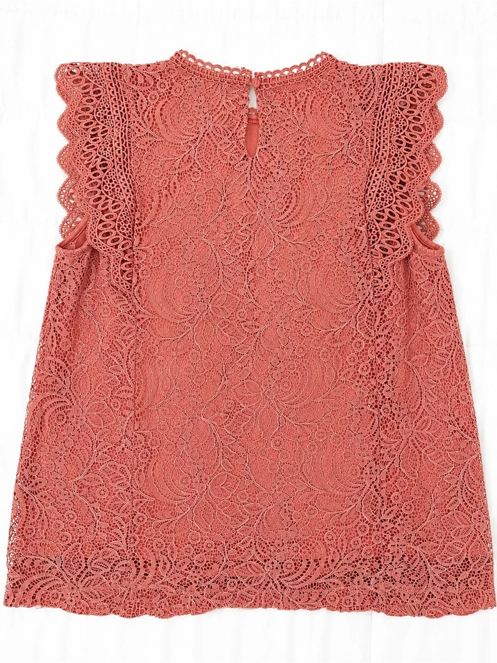Cable & Gauge Dusty Rose Lace Blouse Size Large - Picture 2 of 4